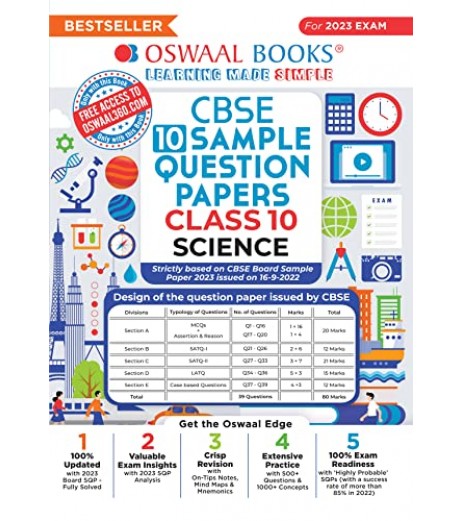 Oswaal CBSE Sample Question Paper Class 10 Science | Latest Edition CBSE Class 10 - SchoolChamp.net